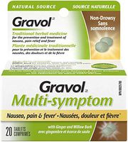 'GRAVOL (20 tablets) MULTI-SYMPTOM Antinauseant for NAUSEA, PAIN RELIEF, FEVER & MOTION SICKNESS