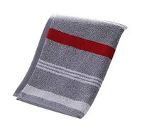 Gentle Meow Thickening Cotton Face Towels Hotel Couple Towels Home Wash Stripes Towels, Gray