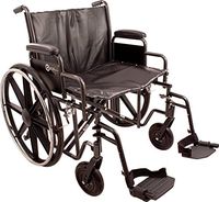 ProBasics K7 Heavy-Duty Wheelchair with 22" x 18" Vinyl Upholstered Seat, Removable Desk-Length Arms, and Swing Away Footrests, Supports Patient Weights up to 450 pounds