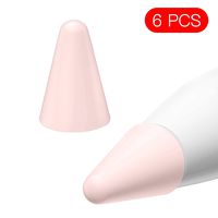 pzoz Protector Case Compatible with Apple Pencil Tips for 1st & 2nd Generation, Silicone Nibs Cover for iPad Pencil Tips and Replacement Writing Protection (6 Pcs) (Pink)