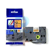 IDIK 1PK Black on Orange Fluorescent Laminated Label Tape Compatible for Brother P-Touch TZe-B31 TZ B31 Tze B31(12mm x 8m)