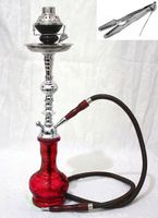 1 hose 22" Red Hookah shisha nargila bars narguile nargile glass water Vase Sale