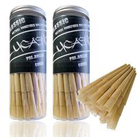LucaSng Cones Classic King Size | 200 Pack | Natural Pre Rolled Rolling Paper with Tips & Packing Sticks Included