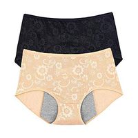 Women Menstrual Period Leakproof Panties,Incontinence Panty XXS-4XL/11 (US Size L/7, Black Apricot)