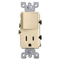 Leviton 5678-I Combination Switch/Outlet Ivory with Wallplate