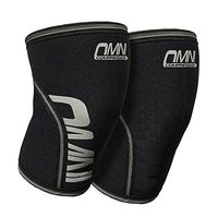 Omni Compression Fitness Knee Sleeves, Pair. 7mm Padded Neoprene, 15-20mmHg Strength Offers Strong Brace Support for Weightlifting, Powerlifting, and Crossfit Activities for Men and Women (XX-Large)