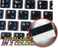 Mac English-Thai Keyboard Stickers On Black Background