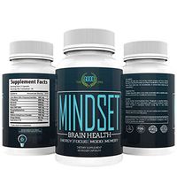 Mindset - Performance Enhancing Nootropic - Brain Health - Extra Strength w/Veggie Capsules - All Day Energy, Focus & Clarity - Enhanced Mood & Memory - Lions Mane, DMAE, Rhodiola, L-Theanine, More