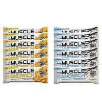 Muscle Foods Muscle Sandwich Bars, Variety Pack | Real Ingredients, Whey Protein Isolate, High Protein Bars, 2-Ounce Bars (12 Count)