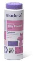 Organic Baby Powder by MADE OF - Fragrance Free, Talc Free Baby Powder with Aloe & Argan Oil - Certified Organic Corn Starch Powder (3.4oz, 1-Pack) -Body Powder for Sensitive Skin & Eczema