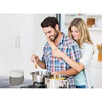 iHome Google Assistant Built-in Chromecast Smart Home Alarm Clock with Wi-Fi Multiroom Audio Bluetooth Speaker System for Streaming Music with USB Charging Port