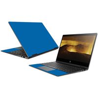 MightySkins Skin Compatible with HP Envy x360 Convertible 13" (2018) - Solid Blue | Protective, Durable, and Unique Vinyl Decal wrap Cover | Easy to Apply, Remove, and Change Styles | Made in The USA