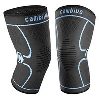 CAMBIVO 2 Pack Knee Brace, Knee Compression Sleeve Support for Men and Women, Running, Hiking, Arthritis, ACL, Meniscus Tear, Sports, Home Gym (Blue,Medium)