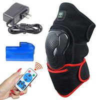 CREATRILL Heated Knee Brace Wrap Support with Remote Control w/Rechargeable 7.4V 2600mah Battery, Far Infrared Heating Pad and Moist Heat for Knee Pain Relief, Stiff, Injury, Cramps, Arthritis