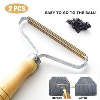 2 PCS Portable Manual Fabric Shaver Clothes Lint Remover Trimmer Brush Scratch Cut Tool Wooden Shaver for Sweater Woven Coat No Damage to Cloth No Batteries for Home Dormitory Travel