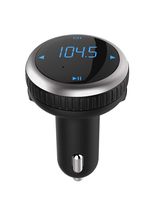 Wireless in Car Bluetooth FM Transmitter with Smart Car Locator, Handsfree Call, Car MP3 Player with Dual USB Charger Radio Adapter - Silver