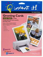 Invent It! Quarter Fold Gloss Finish Greeting Cards