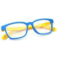 Mimoeye Blue Light Filter Kids Glasses Flexible Silicone Frame, Blue+Yellow