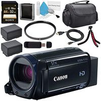 Canon 32GB VIXIA HF R62 Full HD Camcorder 0278C004 + BP-727 High Capacity Battery + Sony 32GB SDHC Card + Compact Camcorder Case + Flexible Tripod Bundle