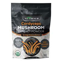 Cordyceps Mushroom 8:1 Extract Powder - USDA Certified Organic - High Performance Energy Supplement - Stamina, Endurance, Oxygen Utilization - Whole Mushrooms/No Fillers - 4oz (113g)