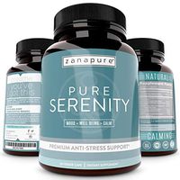 Pure Serenity Anxiety Relief & Stress Support Supplement -Premium Pharmaceutical Grade All Natural Calm, Relaxation & Mood Pills - 5 htp, Ashwagandha, L-Theanine, Rhodiola, Bacopa, 60 Vegan Capsules