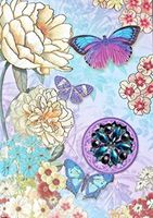 Pooch & Sweetheart Gold Foil Brooch Embellished Journal ~ Butterfly Botanical 96524