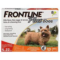 Frontline Plus for Small Dog (5-22 pounds) Flea and Tick Treatment, 8 Doses