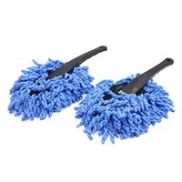 uxcell 2pcs Blue Microfiber Automobile Car Wax Brush Mop Dirt Duster Cleaning Tool