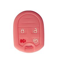 MJKEY Pink Silicone Skin Remote Key Case Fob Protector Bag Jacket Cover for Ford Focus Flex Taurus X Expedition F150 F250 F350 Mustang Edge Explorer CWTWB1U793