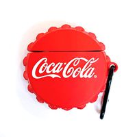 Canghai Cute Coke Cola Drink Bottle Ring Lanyard Silicone Bluetooth Wireless Earphone Case for AirPods Protective case
