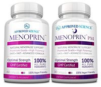 Menoprin - Rapid Menopause Relief - Relieve Hot Flashes & Mood Swings - 1 Bottle Menoprin Day + 1 Bottle Menoprin PM