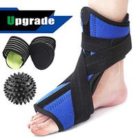[Upgrade Thicker Version]Plantar Fasciitis Splint,KEEBO Adjustable Orthotic Foot Drop Brace with Arch Support+Hard Spiky Massage Ball,Support Unisex Fits,Ankle for Night Brace Effective Relieve Pain