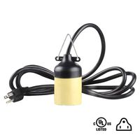 VIVOSUN Power Cord with Socket for Compact Fluorescent Lamps 8 Feet E39