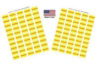 Made in USA! 100 Country Flag 1.5" x 1" Self Adhesive World Flag Scrapbook Stickers, Two Sheets of 50, 100 International Sticker Decal Flags Total (South Vietnam)