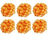 PMU Star Gift Bows 6 Inch Neon Orange (6/Pkg) Pkg/1