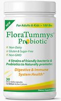 FloraTummys Best Probiotic for Women, Men and Kids. 12 Billion CFU, 4 Probiotic Strains, Prebiotics, Non-GMO, Kosher, Non-Dairy, Gluten Free Probiotic, Sugar Free, Made in The USA.