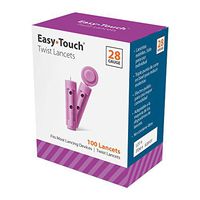 EasyTouch Twist Lancets - 28 G, (100 per Box)