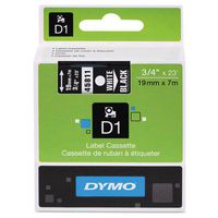 Genuine DYMO 3/4" (18mm) White on Black D1 Label Tape for Electronic Dymo LabelManager 360D Label Maker