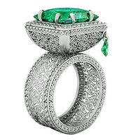 Slendima Luxury Square Rhinestone Hollow Engagement Wedding Bridal Ring Anniversary Banquet Jewelry Present Green US 6