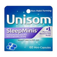 Unisom Sleep Mini's Capsules, 60 ct (Pack of 12)