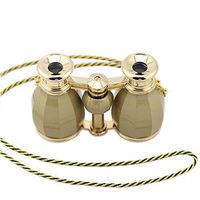 OPO Opera Glasses Theater Horse Racing Glasses Binocular Telescope Chain Necklace (Gold with Gold Trim) 4X30