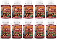African Mango Max 1200 Extract Irvingia Gabonensis Natural Diet Weight Loss 60 Capsules Per Bottle 10 Bottles