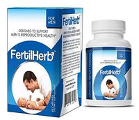 FertilHerb® for Men Fertility Supplement | Doctor Recommended, All Natural, Antioxidants, Herbal Fertility Formula & Multivitamin for Men, 30 Servings Per Bottle