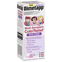 Dimetapp Children's Multi-Symptom Cold Relief Dye-Free Grape Flavored Liquid, 4 Fluid Ounce