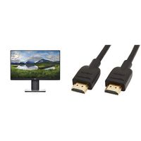 Dell P Series 27-Inch Screen Led-Lit Monitor (P2719H), Black & AmazonBasics High-Speed 4K HDMI Cable, 6 Feet, 1-Pack