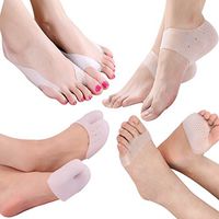 Bunion Corrector Splint Relief Regulator - Heel Spur Pads Foot Protector Guard Toe Sleeve Cushions Tailors for Plantar Fasciitis Separator Straightener Support for Prevent Calluses Blisters (4 pairs)
