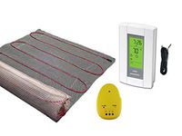 15 Sqft Mat, Electric Radiant Floor Heat Heating System with Aube Digital Floor Sensing Thermostat