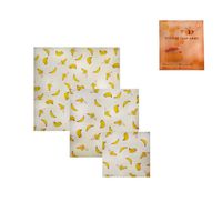 Fine Organic Reusable Food Wraps, Beeswax Food Wraps Assorted 3 Pack Sustainable Eco Friendly Food Storage Biodegradable Natural Alternative (B)