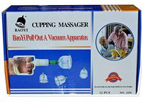 Cupping Set Professional TCM Acupuncture Cupping Therapy Set, Cupping Massage Kit Contains 12 Cups of Different Sizes, 1 * Vacuum Gun Pump (Extended Tube), Including Manual