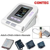 CONTEC08A FDA Approved Fully Automatic Digital Upper Arm Blood Pressure Monitor Adult, Child, Pediatric,Neonotal Cuffs (4 Cuffs)